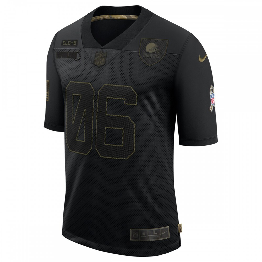 Baker Mayfield Cleveland Browns Nike 2020 Salute To Service Limited Jersey - Black-GridironStore